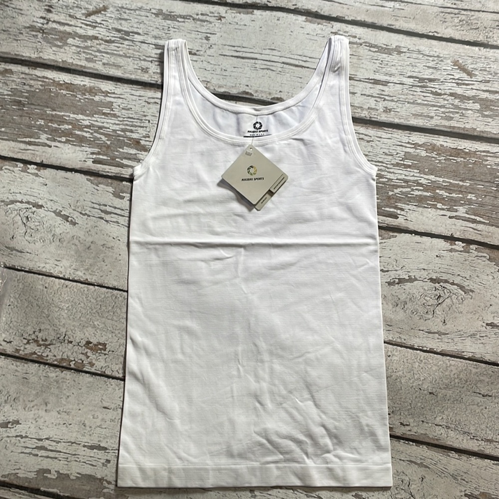 Nikibiki White Tank Top- Sz S/M